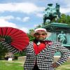 Gender-Bending Dandy Cruella outfit for Pride Photo Shoot, Logan Circle, Washington, DC, June 26, 2021